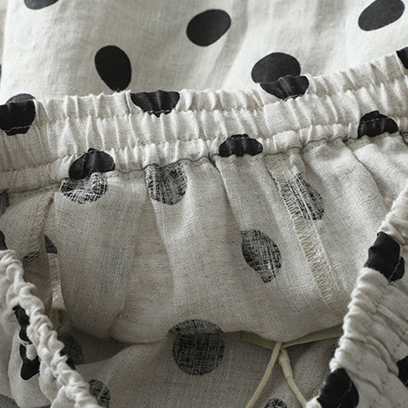 Tactile Cotton Linen Cropped Floral Meditation Harem Pants