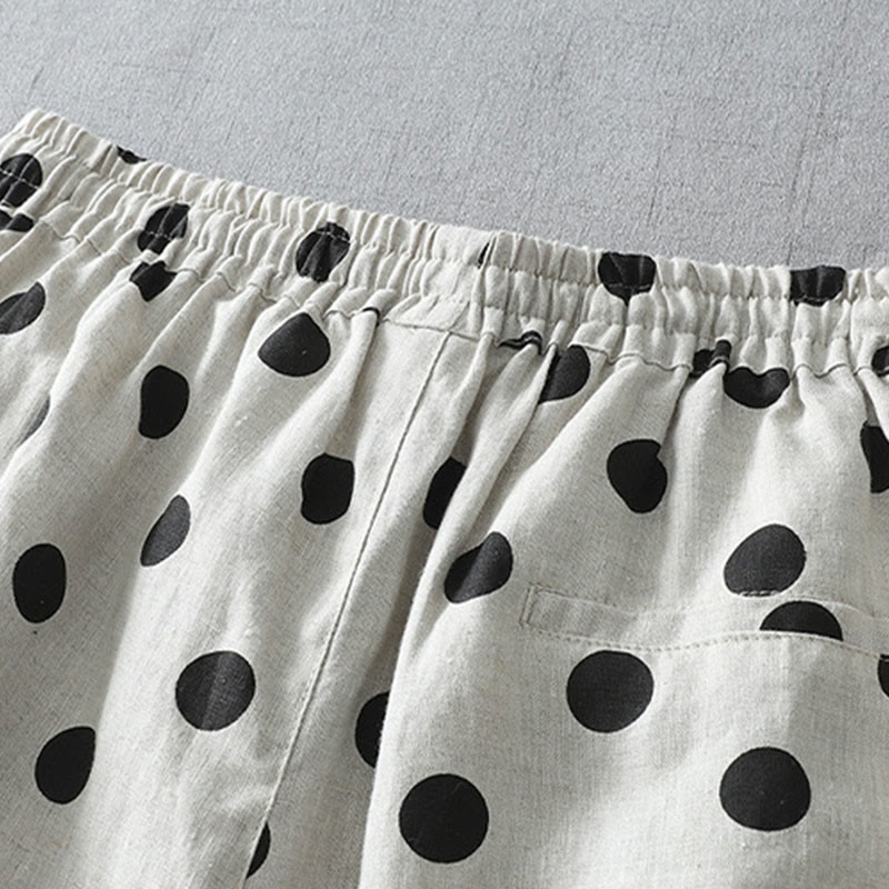 Tactile Cotton Linen Cropped Floral Meditation Harem Pants