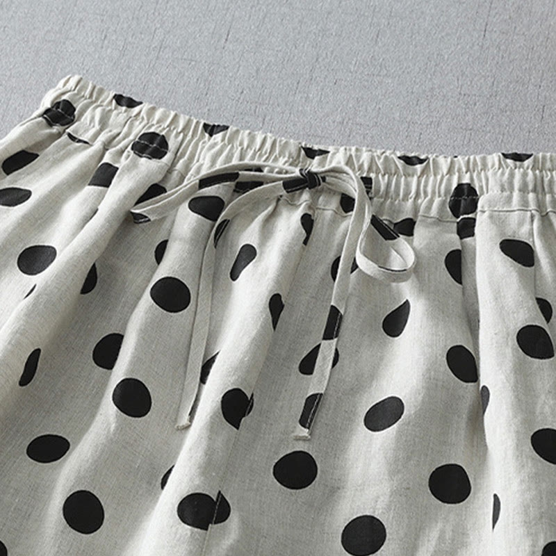 Tactile Cotton Linen Cropped Floral Meditation Harem Pants