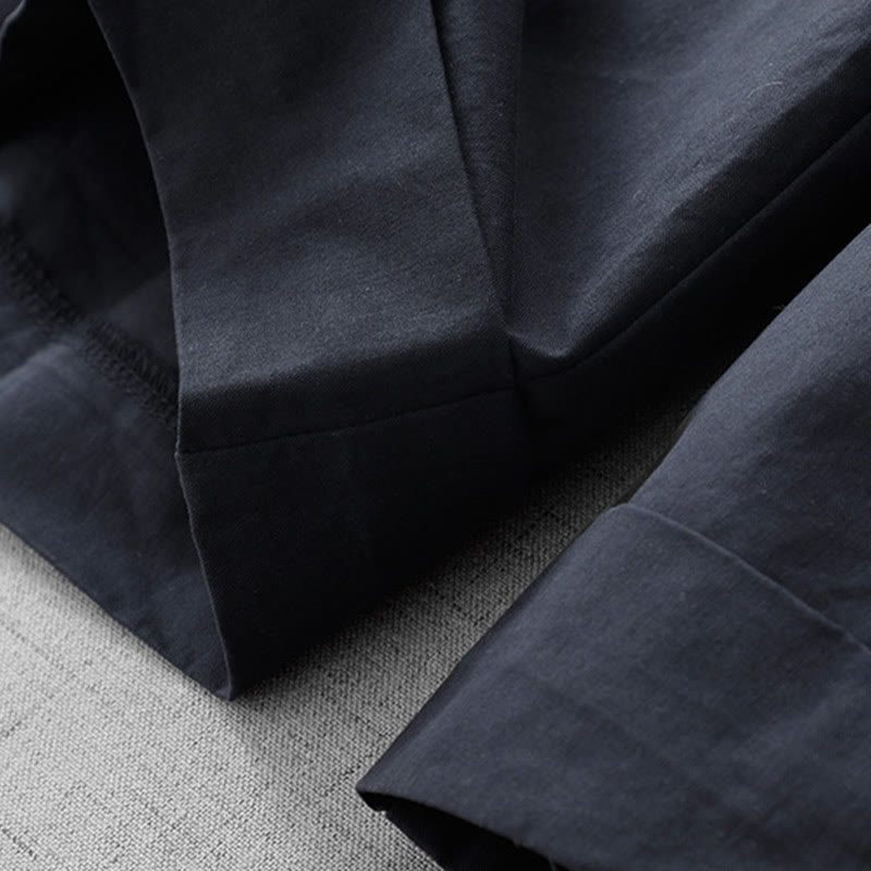 Lightweight Cropped Wide-Leg Meditation Pants with Pockets
