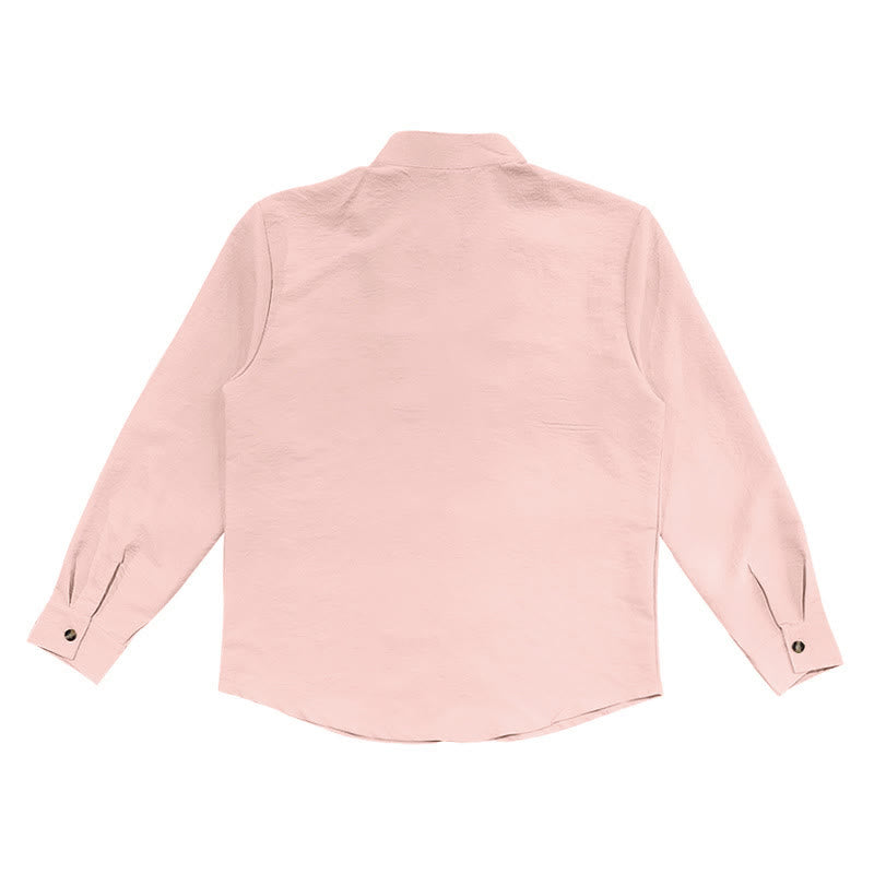 Solid Color Buttons Fall Long Sleeve Men's Shirt