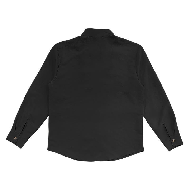 Solid Color Buttons Fall Long Sleeve Men's Shirt