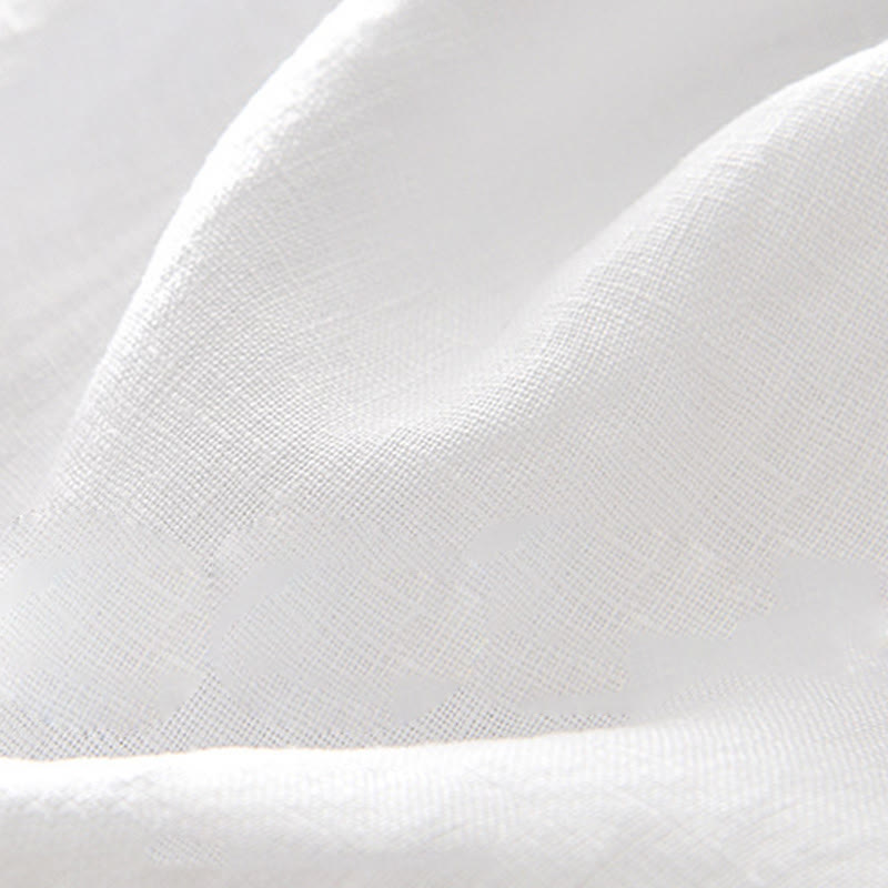 Breathable Linen Stand Collar Mindful Meditation Men's Shirt