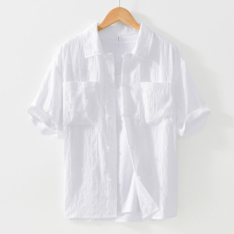 Breathable Lightweight Stand Collar Daily Mindfulness Men's Shirt