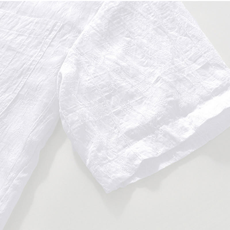 Breathable Lightweight Stand Collar Daily Mindfulness Men's Shirt