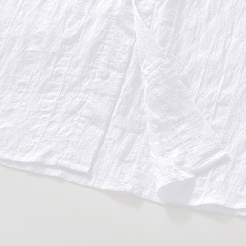 Breathable Lightweight Stand Collar Daily Mindfulness Men's Shirt
