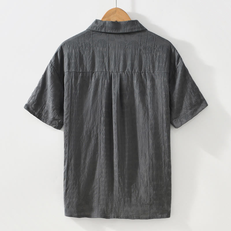 Breathable Lightweight Stand Collar Daily Mindfulness Men's Shirt