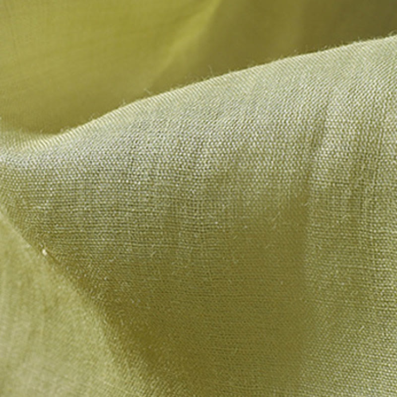 Casual Drawstring Cotton Linen Ankle-Length Women's Wide Leg Pants With Pockets