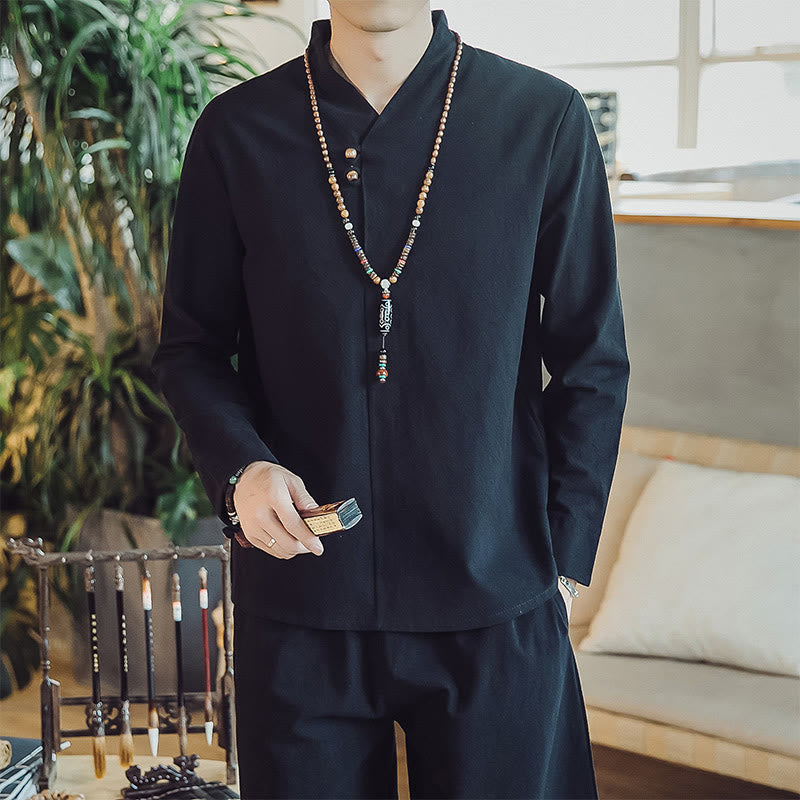 Tactile Cotton Blend Minimalist Men's Meditation Set