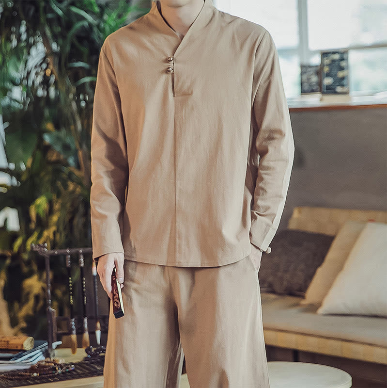 Tactile Cotton Blend Minimalist Men's Meditation Set