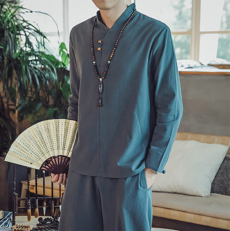 Tactile Cotton Blend Minimalist Men's Meditation Set