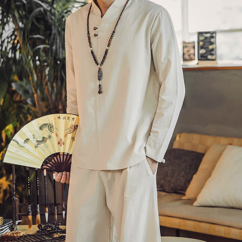 Tactile Cotton Blend Minimalist Men's Meditation Set