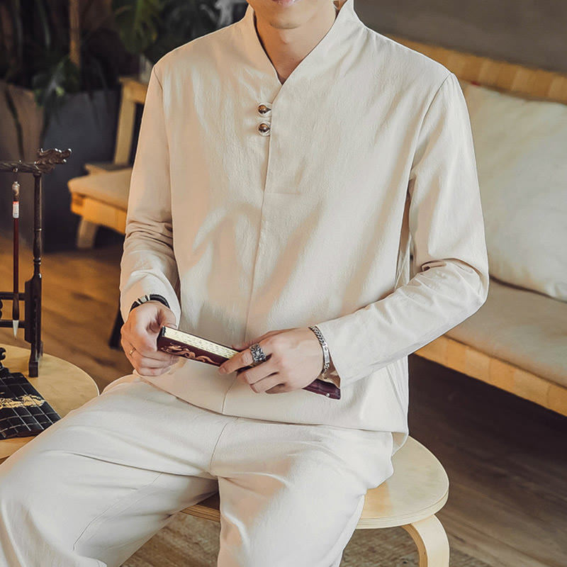 Tactile Cotton Blend Minimalist Men's Meditation Set