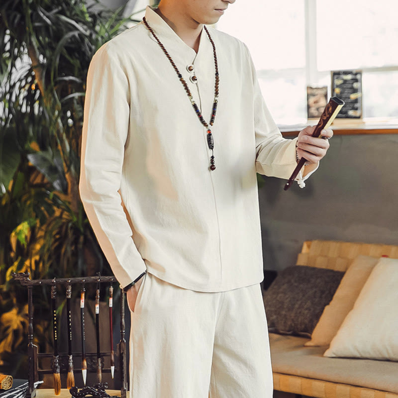 Tactile Cotton Blend Minimalist Men's Meditation Set