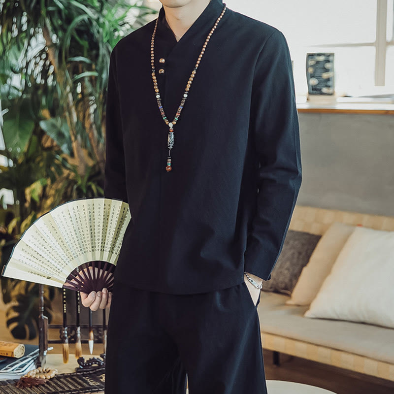 Tactile Cotton Blend Minimalist Men's Meditation Set