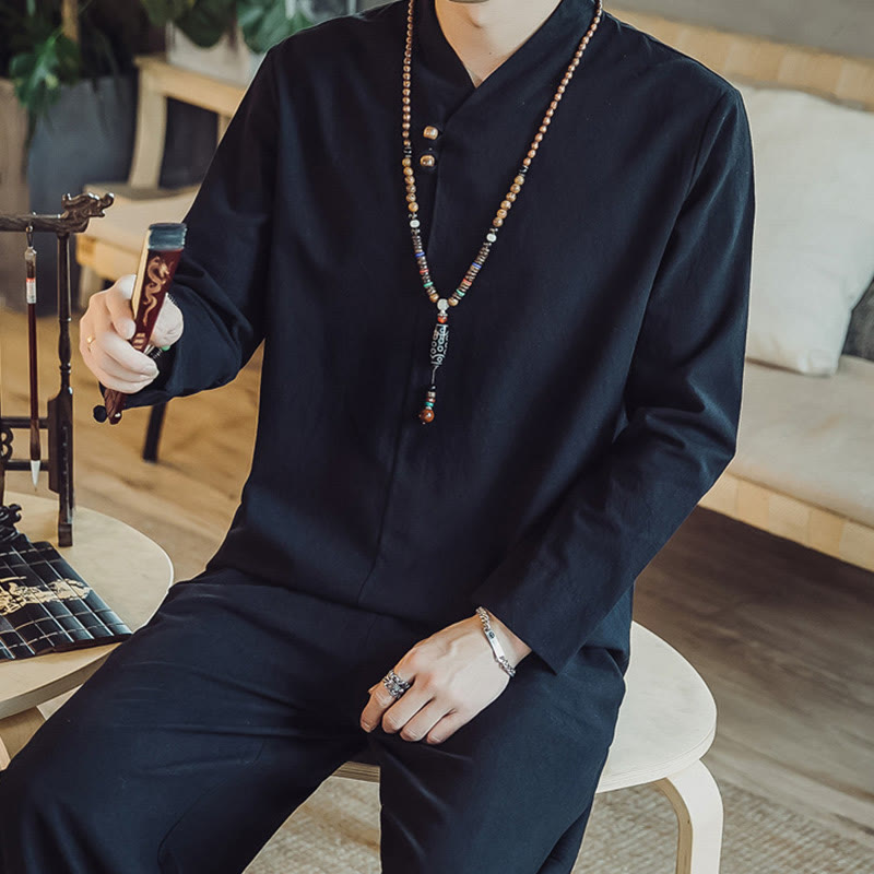 Tactile Cotton Blend Minimalist Men's Meditation Set
