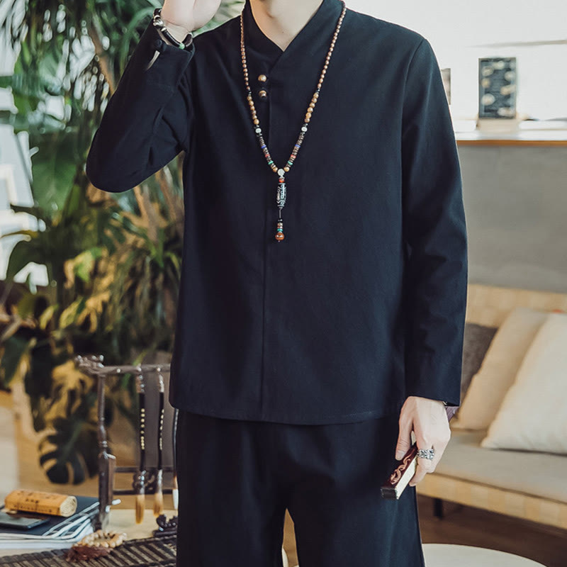 Tactile Cotton Blend Minimalist Men's Meditation Set