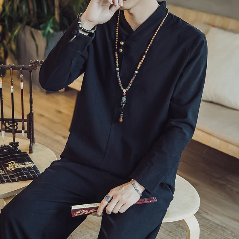 Tactile Cotton Blend Minimalist Men's Meditation Set