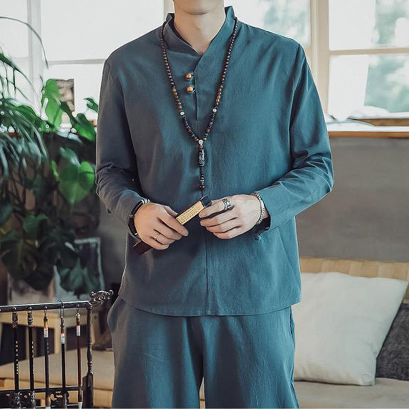 Tactile Cotton Blend Minimalist Men's Meditation Set