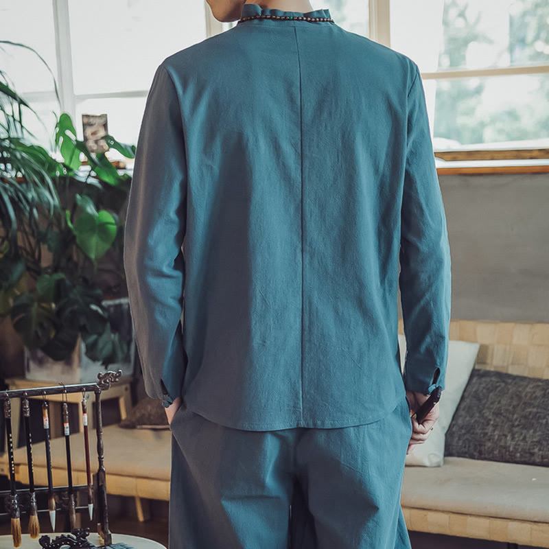 Tactile Cotton Blend Minimalist Men's Meditation Set