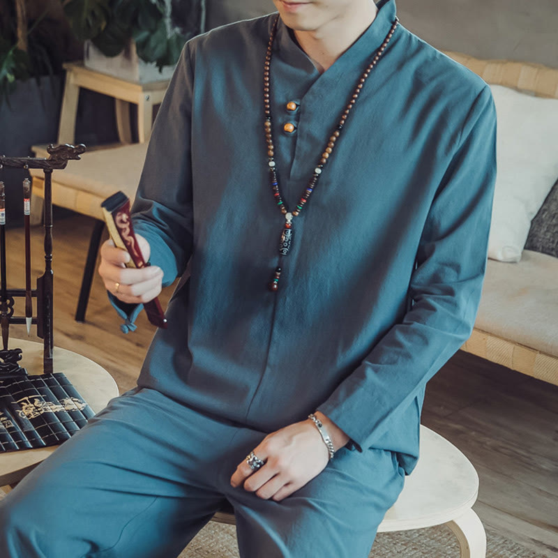 Tactile Cotton Blend Minimalist Men's Meditation Set