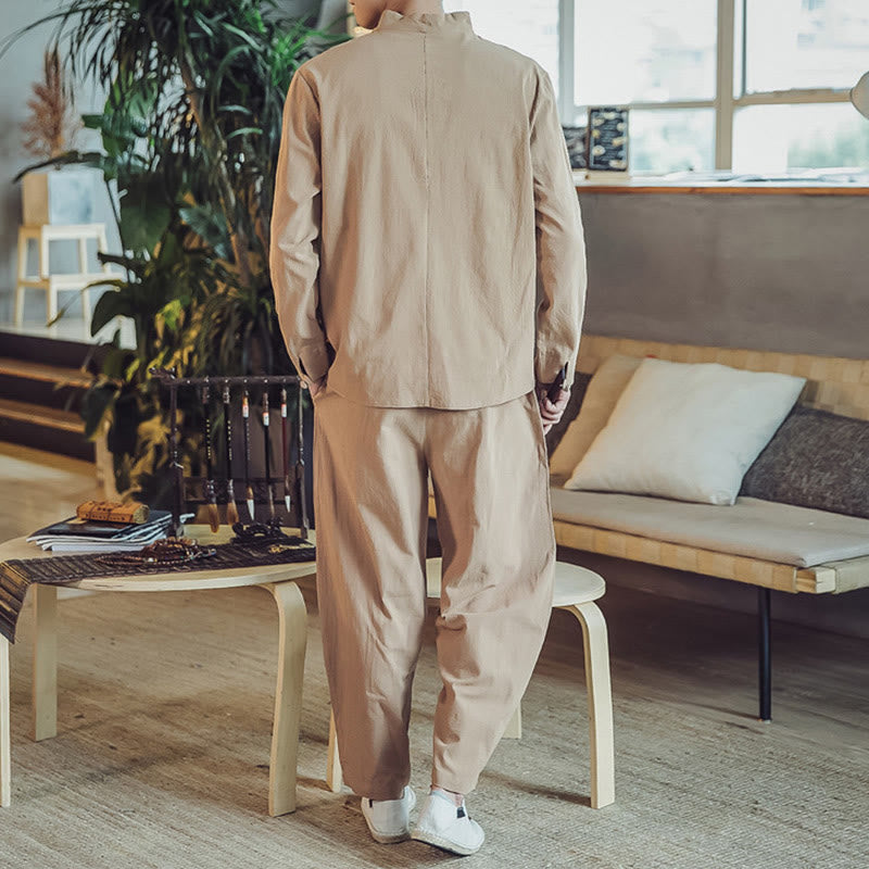 Tactile Cotton Blend Minimalist Men's Meditation Set