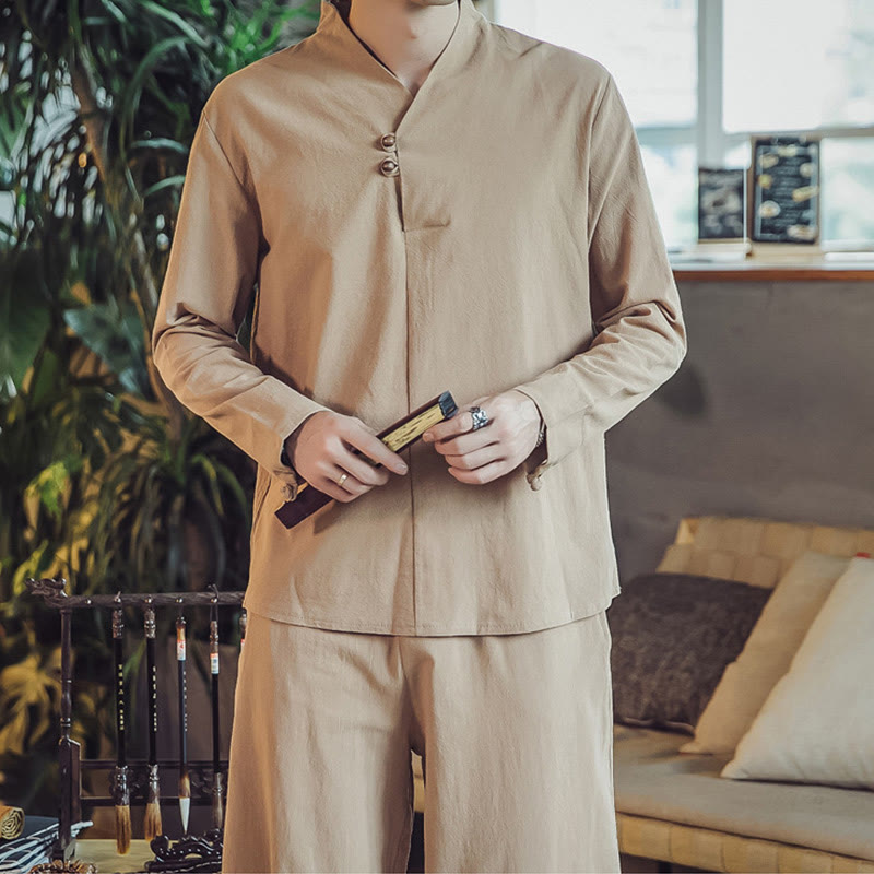 Tactile Cotton Blend Minimalist Men's Meditation Set