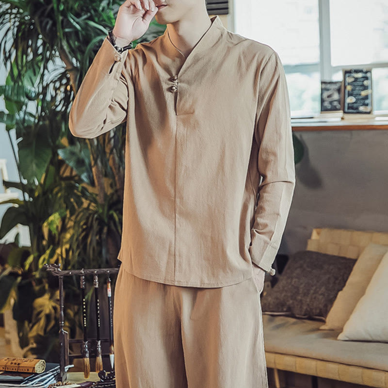 Tactile Cotton Blend Minimalist Men's Meditation Set