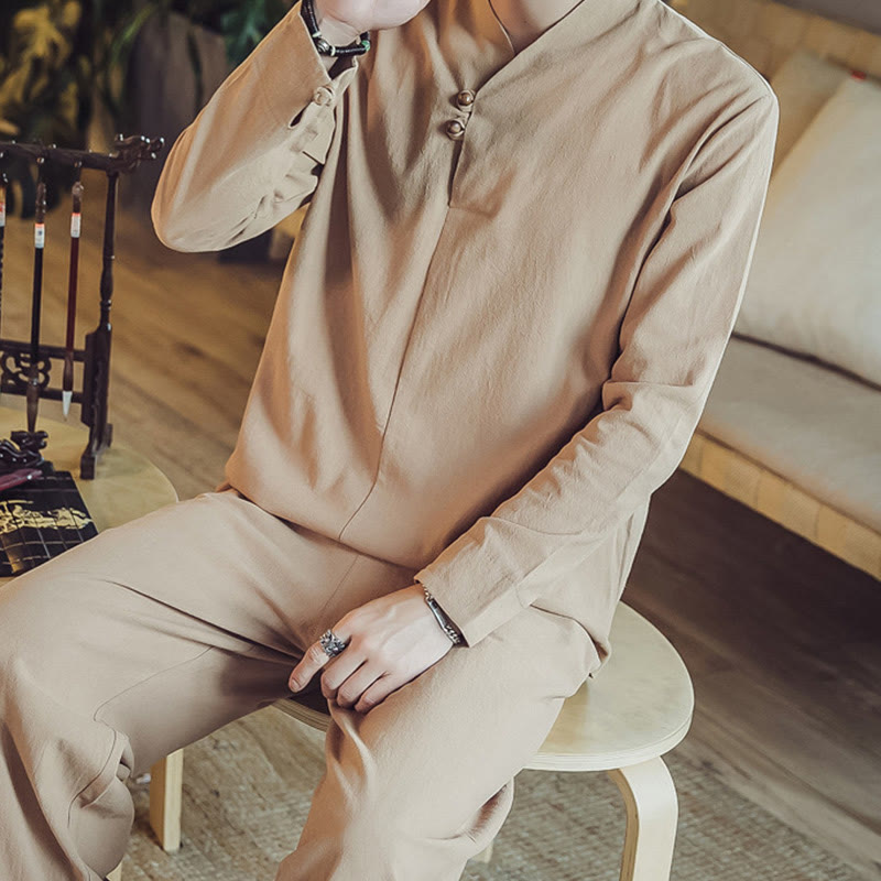 Tactile Cotton Blend Minimalist Men's Meditation Set