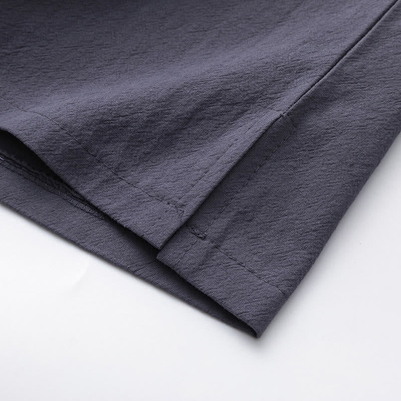 Minimalist Cotton Crane Meditation Shirt and Pants Set