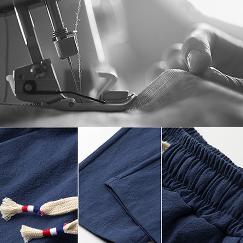 Minimalist Cotton Crane Meditation Shirt and Pants Set