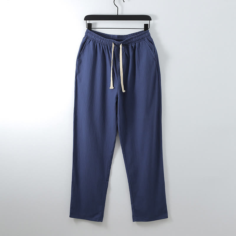Breathable Cotton Lace-Up Kimono and Pants Mindful Meditation Set