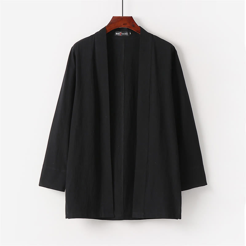 Tactile Cotton Kimono and Ankle-Length Meditation Set