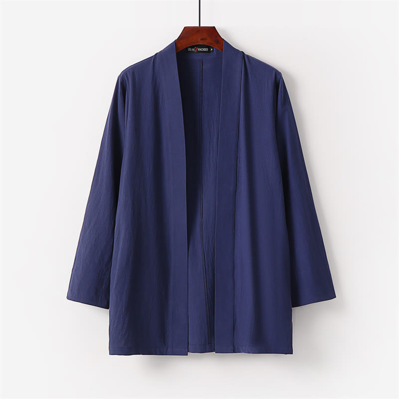 Tactile Cotton Kimono and Ankle-Length Meditation Set