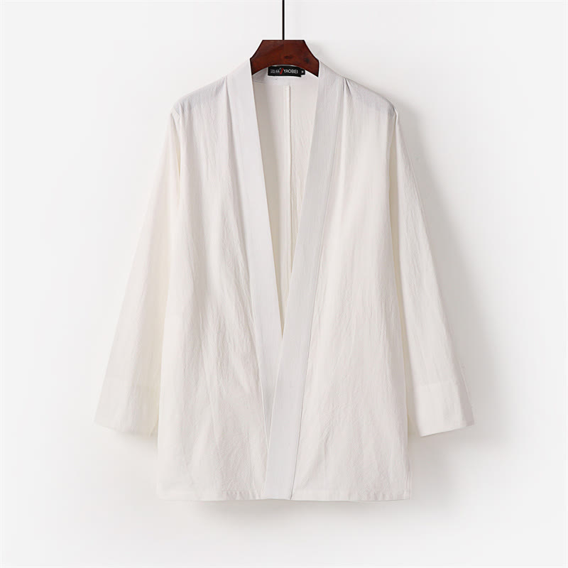 Tactile Cotton Kimono and Ankle-Length Meditation Set