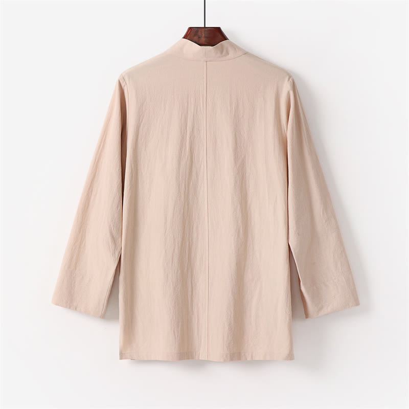 Tactile Cotton Kimono and Ankle-Length Meditation Set