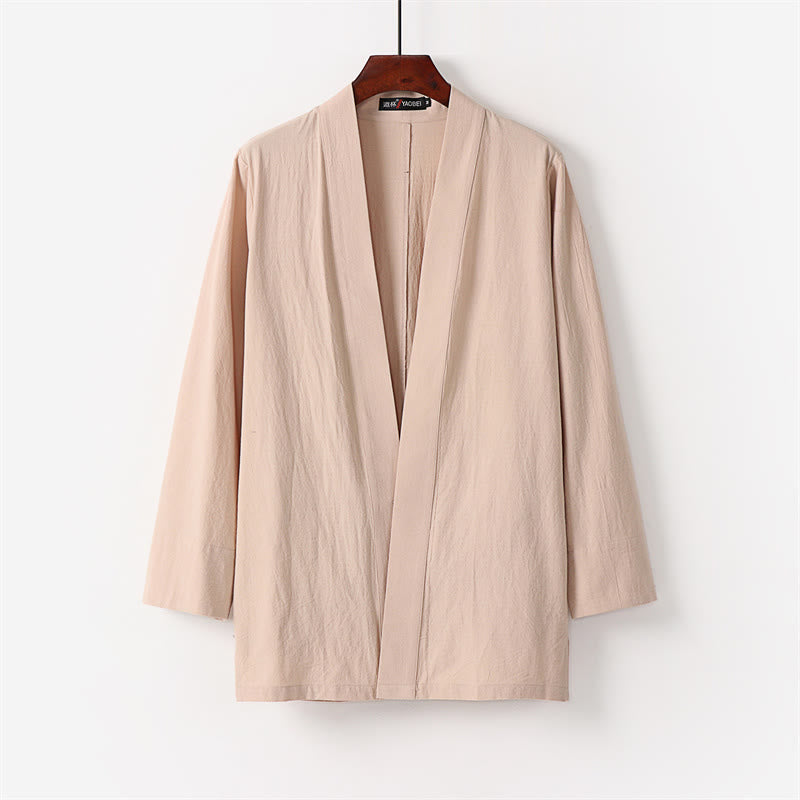 Tactile Cotton Kimono and Ankle-Length Meditation Set