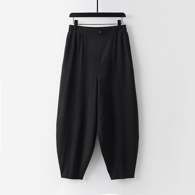 Tactile Cotton V-Neck Meditation Shirt and Pants Set