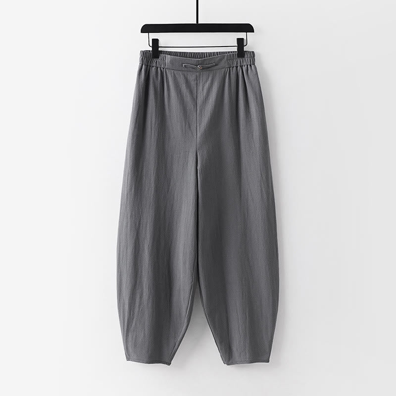 Tactile Cotton V-Neck Meditation Shirt and Pants Set
