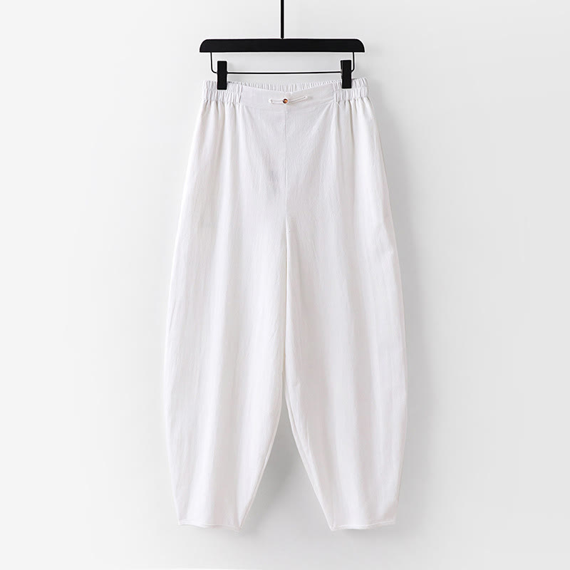 Tactile Cotton V-Neck Meditation Shirt and Pants Set