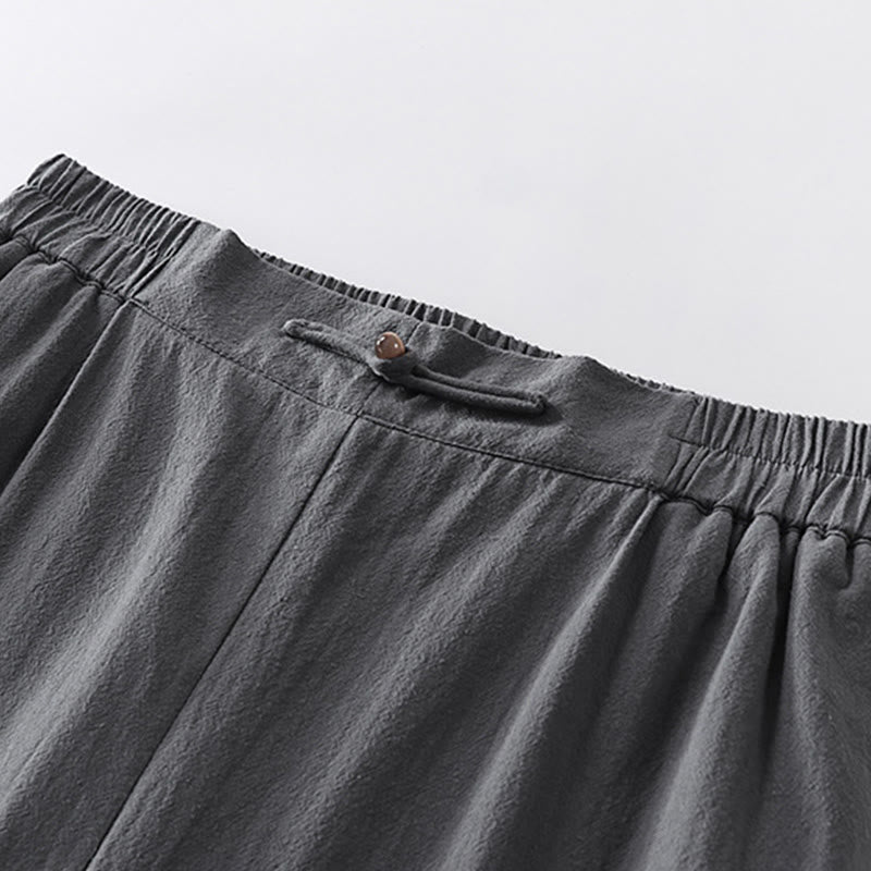 Tactile Cotton V-Neck Meditation Shirt and Pants Set