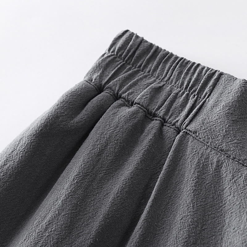 Tactile Cotton V-Neck Meditation Shirt and Pants Set