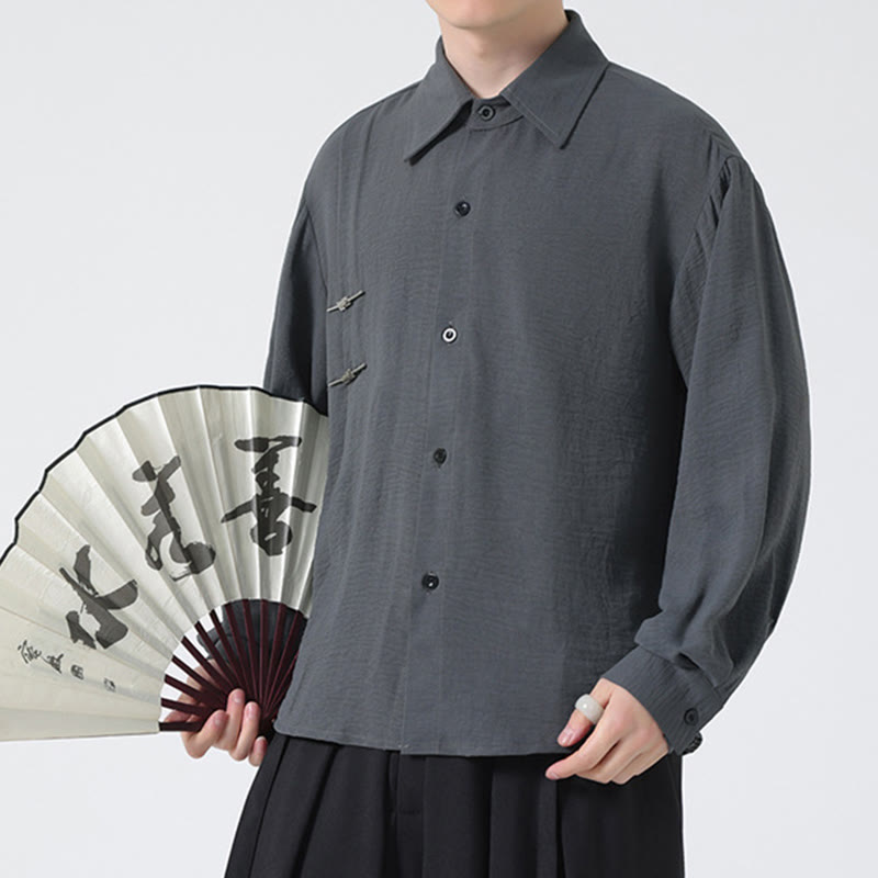 Breathable Stand Collar Long Sleeve Meditation Shirt