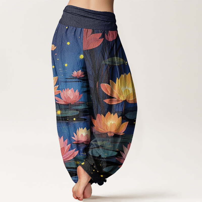 Breathable Cotton Night Lotus Relaxed Meditation Harem Pants