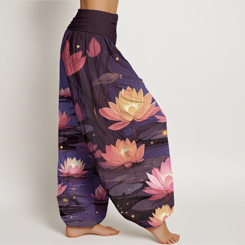 Breathable Cotton Night Lotus Relaxed Meditation Harem Pants