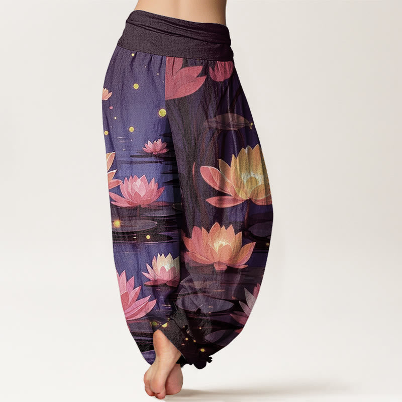 Breathable Cotton Night Lotus Relaxed Meditation Harem Pants
