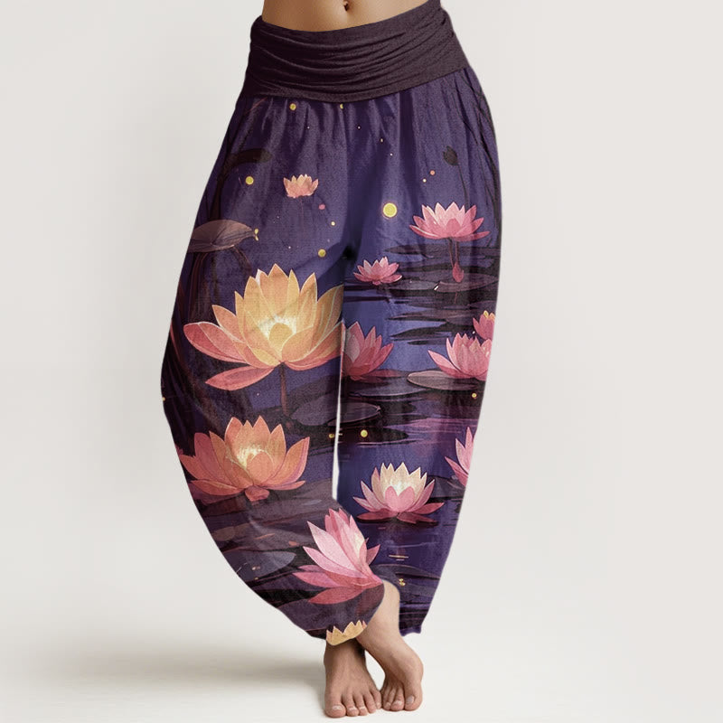 Breathable Cotton Night Lotus Relaxed Meditation Harem Pants