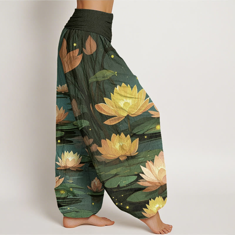 Breathable Cotton Night Lotus Relaxed Meditation Harem Pants