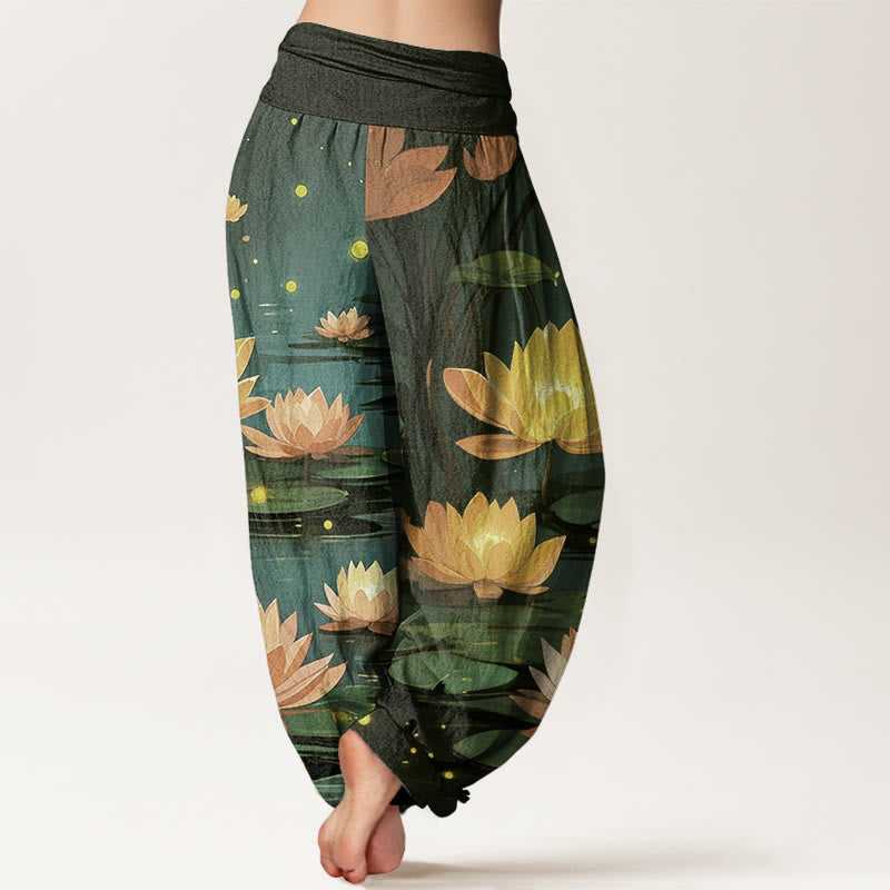 Breathable Cotton Night Lotus Relaxed Meditation Harem Pants