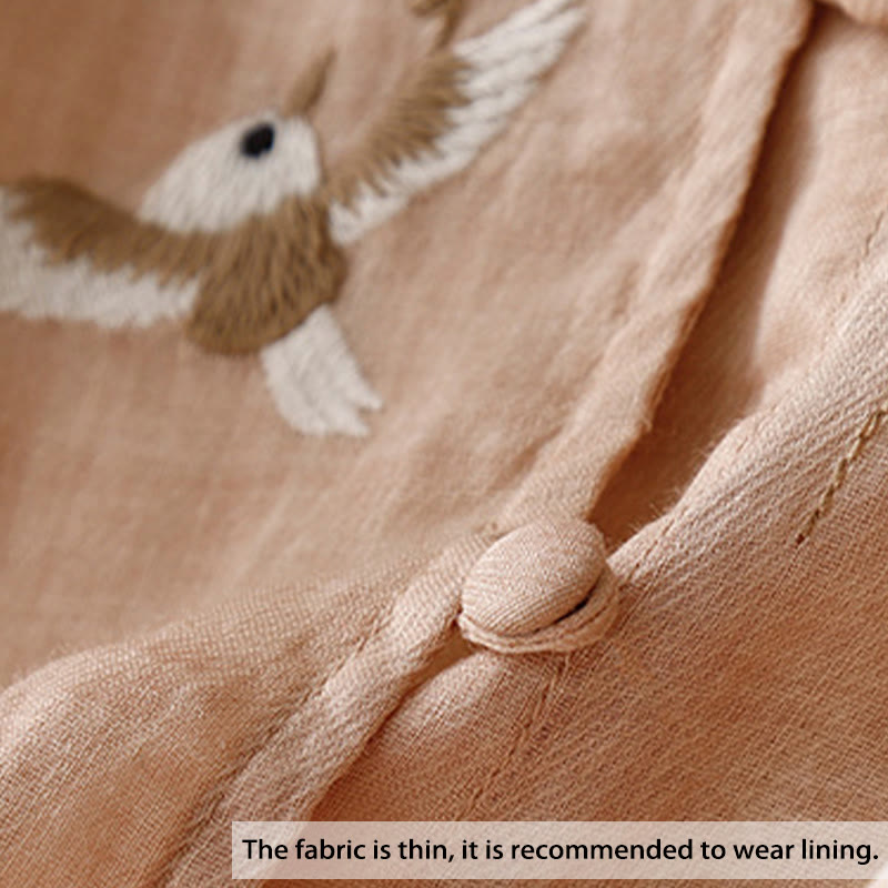 Embroidered Tencel Loose Fit Mindful Lounge Shirt